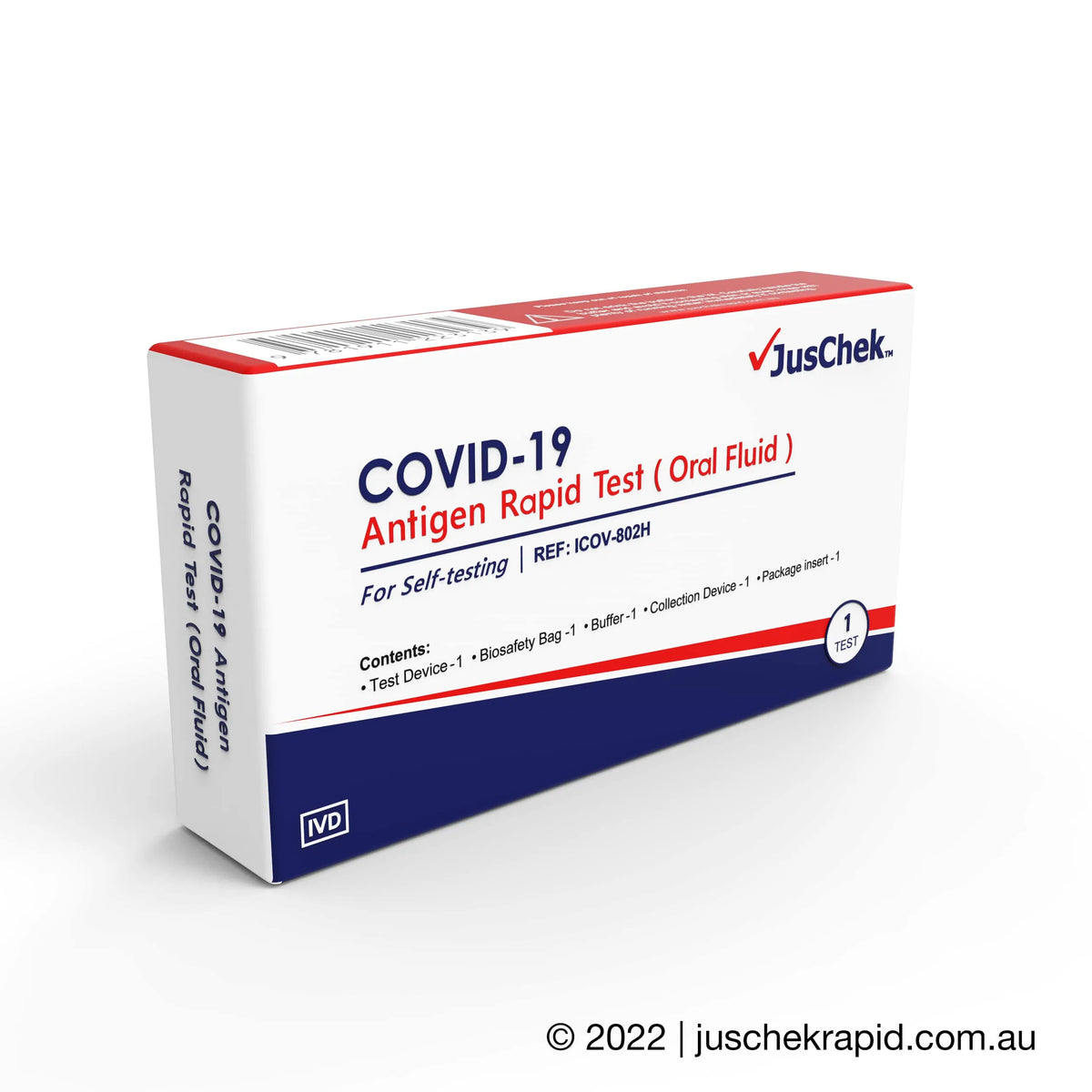 JusChek COVID-19 Rapid Antigen Test RATs (Oral Fluid) – 1 Pack ...